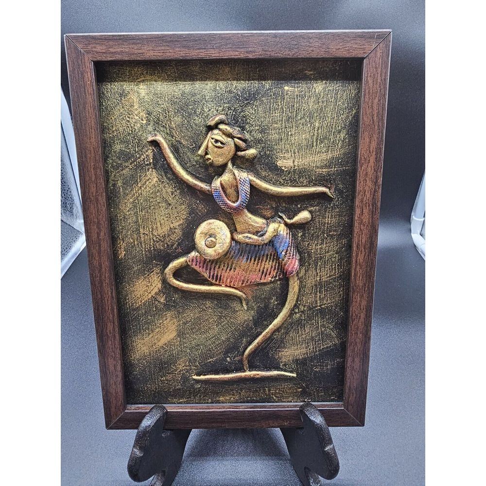 Handcrafted Artwork From India Woman Dancing ‎ Dancer Ballet Ballerina Cultural